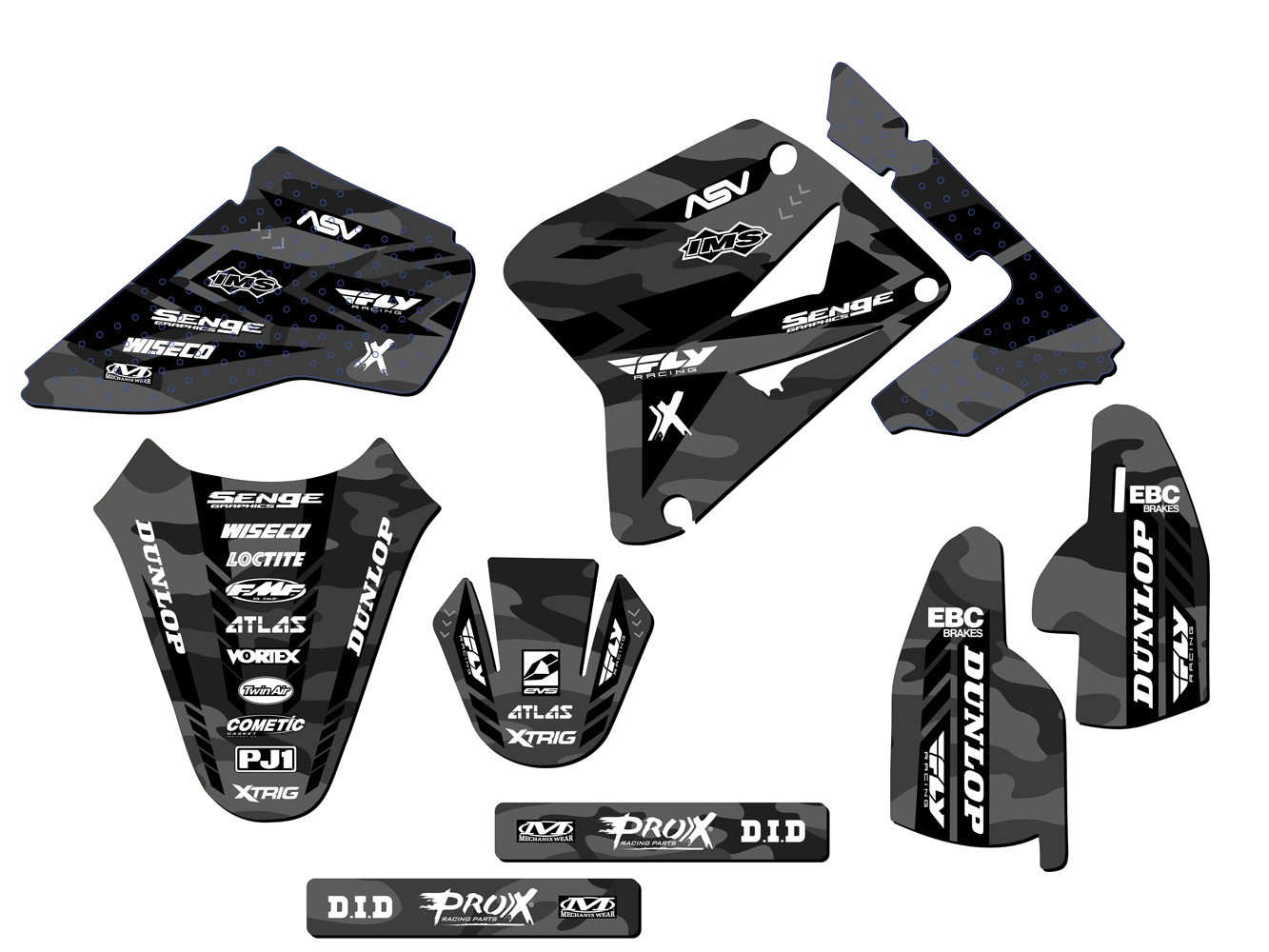2005-2023 RM 85 APACHE Grey Senge Graphics Kit Compatible with Suzuki - Picture 8 of 10