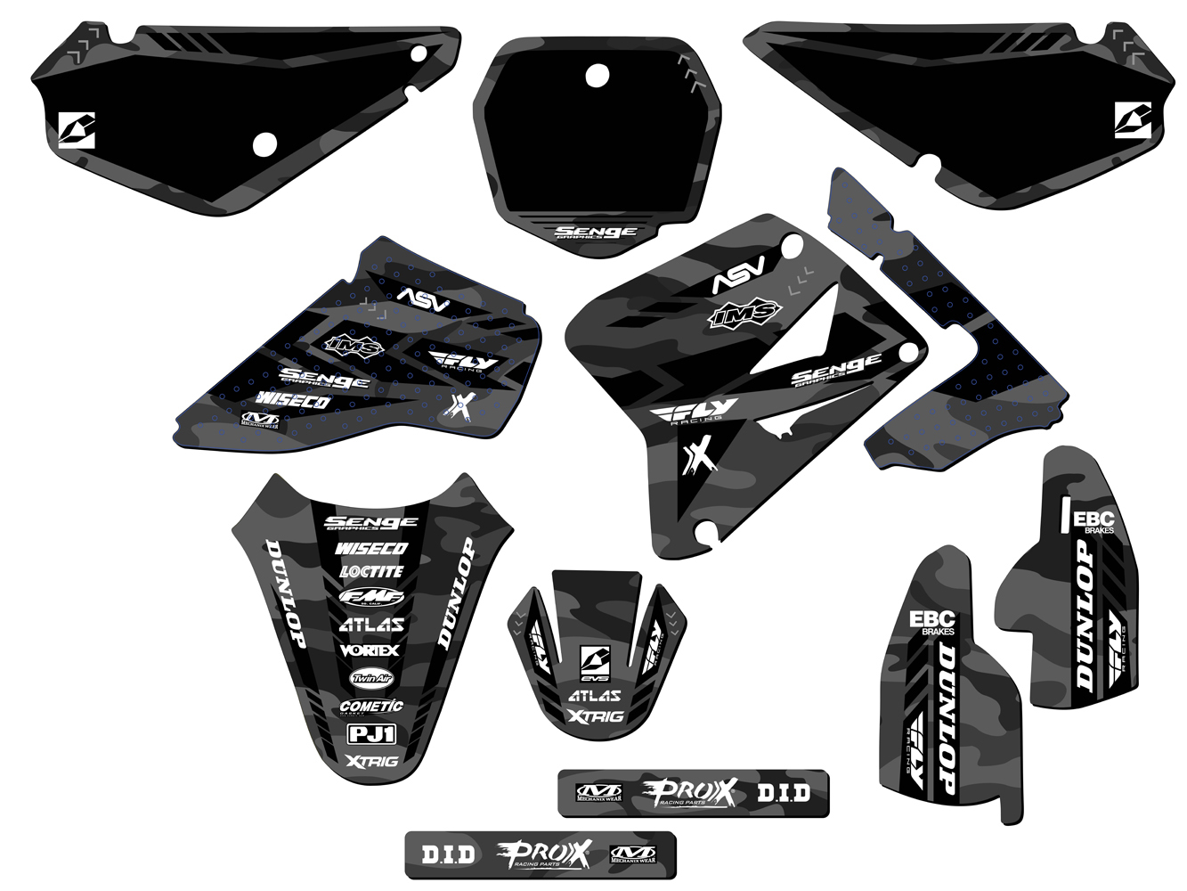 2005-2023 RM 85 APACHE Grey Senge Graphics Kit Compatible with Suzuki - Picture 2 of 10
