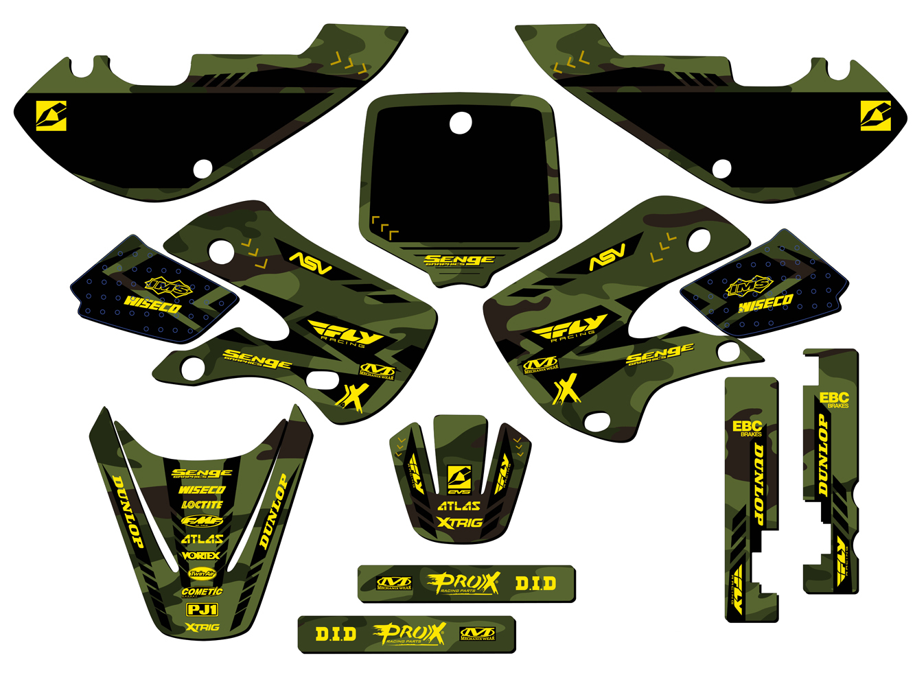 Kit de Gráficos Senge Verde Senge Todos los Años RM 65 APACHE Compatible con Suzuki - Imagen 5 de 10