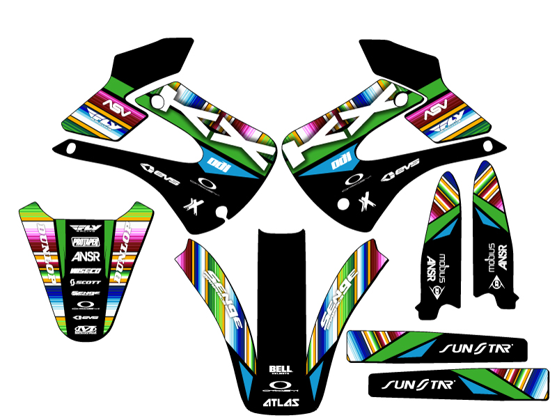 2001-2013 w/ UFO FENDERS KX 85 SERAPE Black Senge Graphics Kit Compatible with - Picture 2 of 10