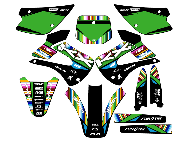2001-2013 w/ UFO FENDERS KX 85 SERAPE Black Senge Graphics Kit Compatible with - Picture 5 of 10