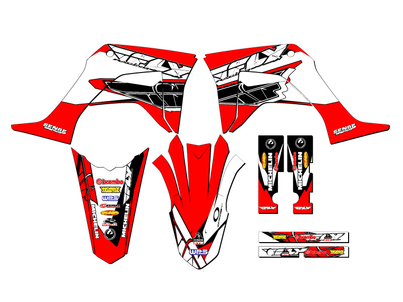 CRF 125 13 FLY 2019-2023 Red Senge Kit de gráficos compatible con Honda - Imagen 2 de 10