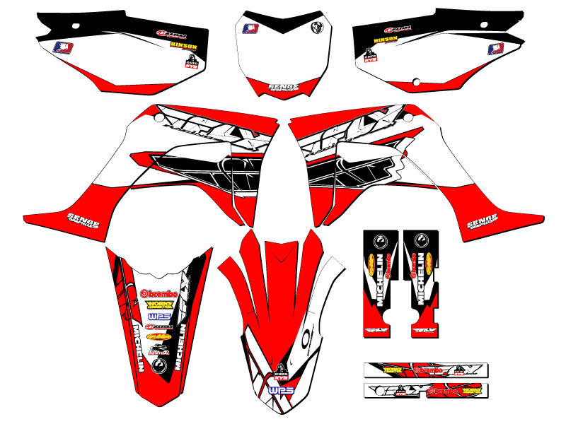 CRF 125 13 FLY 2019-2023 Red Senge Kit de gráficos compatible con Honda - Imagen 5 de 10