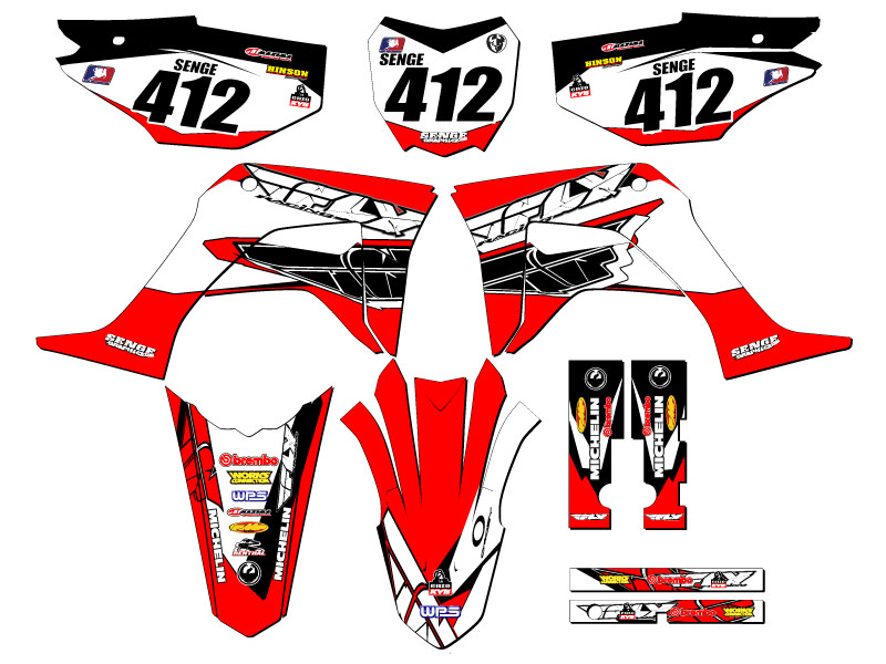 CRF 125 13 FLY 2019-2023 Red Senge Kit de gráficos compatible con Honda - Imagen 8 de 10