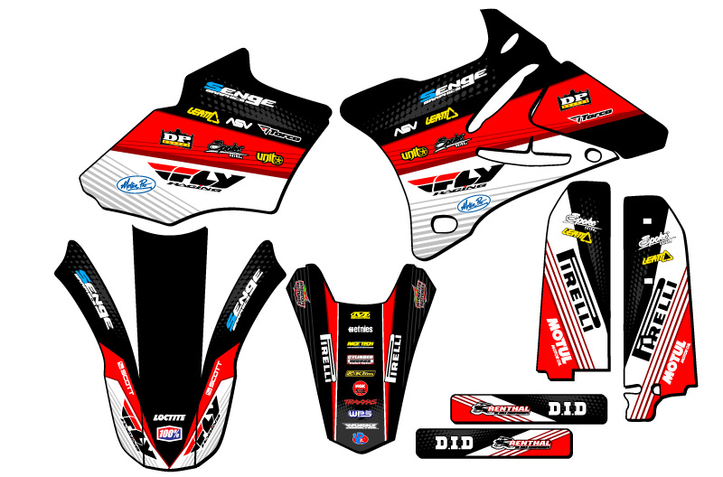 2002-2014 YZ 85 RICOCHET Black Senge kit de gráficos compatible con Yamaha - Imagen 2 de 10