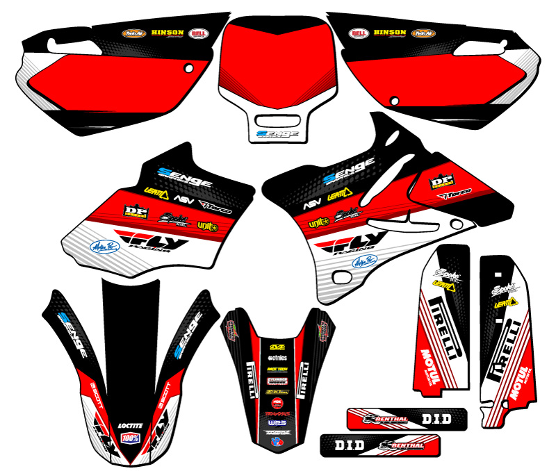 2002-2014 YZ 85 RICOCHET Black Senge kit de gráficos compatible con Yamaha - Imagen 5 de 10