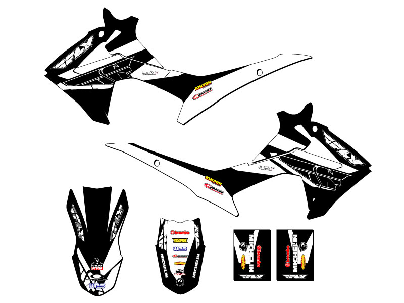 2013-2018 CRF 110 13 FLY Black Senge Graphics Kit Compatible with Honda - Picture 2 of 10