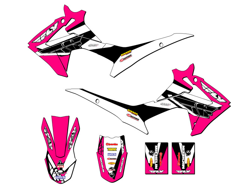 2013-2018 CRF 110 13 FLY Pink Senge Graphics Kit Compatible with Honda - Picture 5 of 10