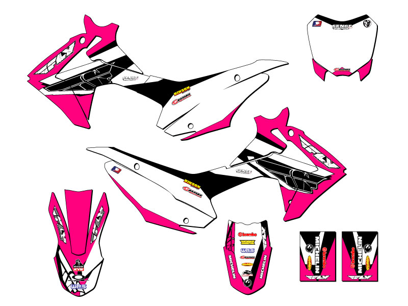 2013-2018 CRF 110 13 FLY Pink Senge Graphics Kit Compatible with Honda - Picture 8 of 10