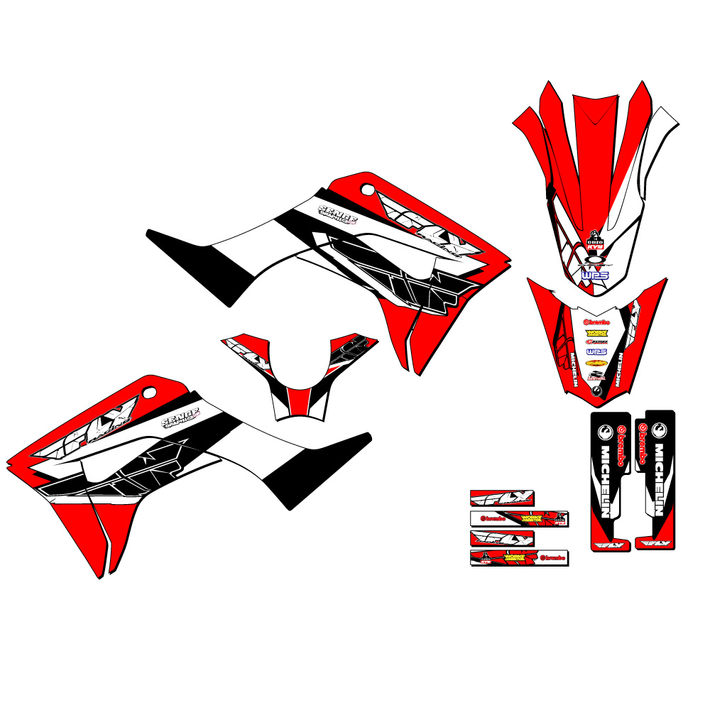 2019-2022 CRF 110 13 FLY Red Senge Graphics Kit Compatible with Honda - Bild 2 von 10