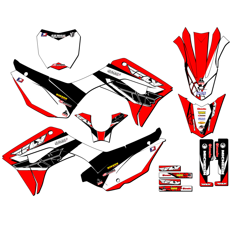 2019-2022 CRF 110 13 FLY Red Senge Graphics Kit Compatible with Honda - Bild 5 von 10