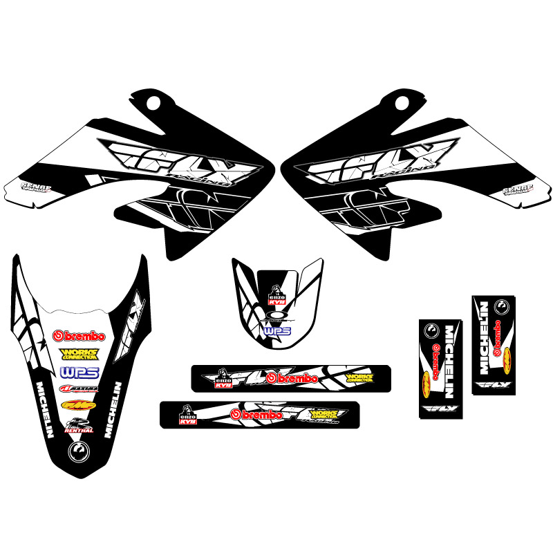 Kit de gráficos CRF 100 13 FLY negro Senge 2011-2016 compatible con Honda - Imagen 2 de 10
