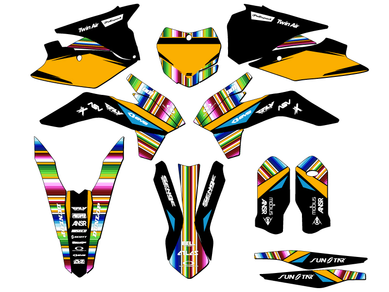 SXF SERAPE 2015 Black Senge kit de gráficos compatible con KTM - Imagen 5 de 10