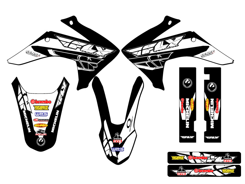 2015-2020 (with Headlight) CRF 230 F 13 FLY Black Senge Graphics Kit Compatib... - Picture 5 of 10