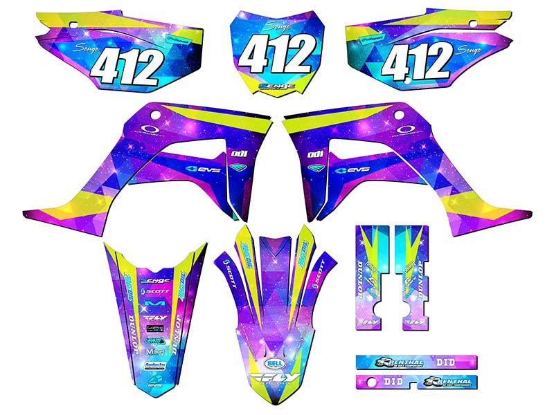 Kit de gráficos Galaxy Senge 2019-2023 CRF 125 Space Kadet compatible con Honda - Imagen 8 de 10