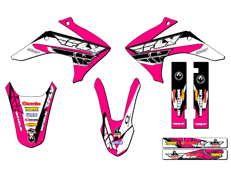 2015-2020 CRF 150 F 13 FLY Pink Senge Graphics Kit Compatible with Honda - Picture 5 of 10