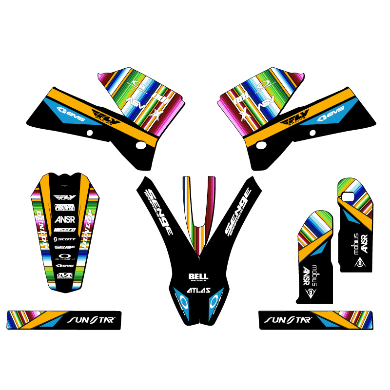 2005-2006 SX SERAPE Black Senge Graphics Kit Compatible with KTM - Picture 2 of 10