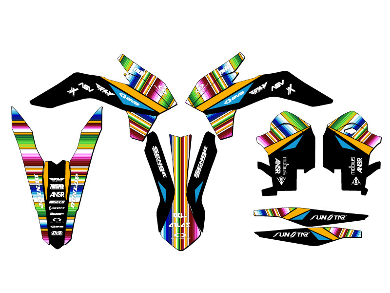 2013-2014 SX SERAPE Black Senge Graphics Kit Compatible with KTM - Bild 2 von 10