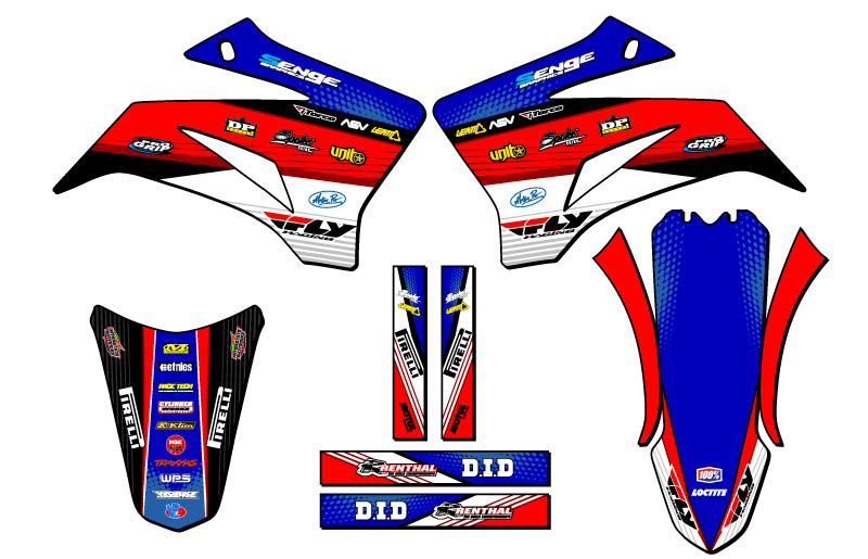 2008-2022 TTR 125 RICOCHET Blue Senge Graphics Kit Compatible with Yamaha - Foto 2 di 10