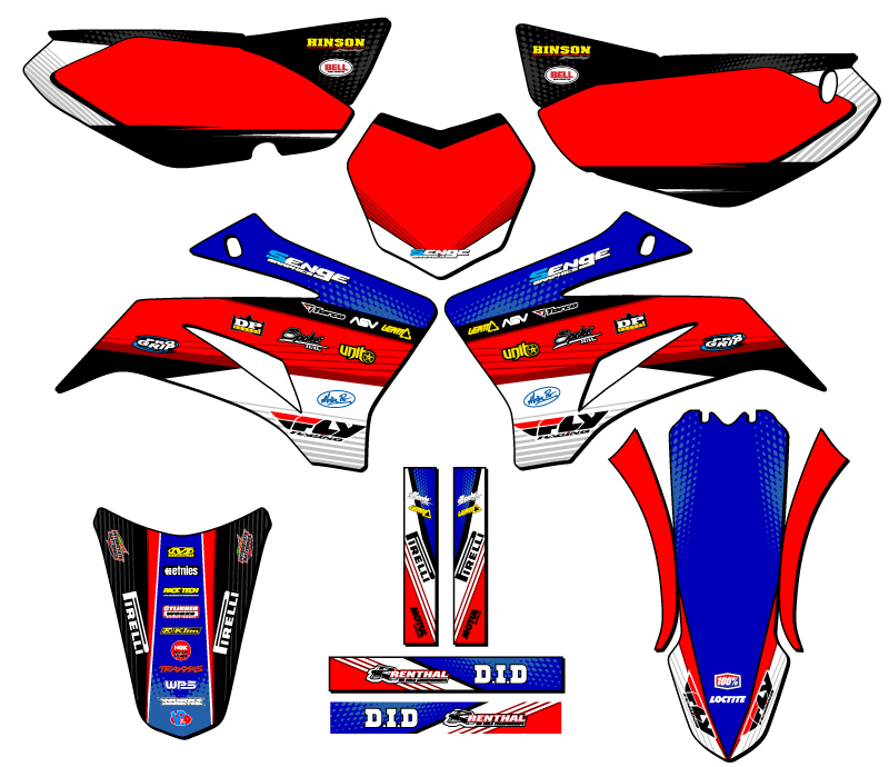 2008-2022 TTR 125 RICOCHET Blue Senge Graphics Kit Compatible with Yamaha - Foto 5 di 10