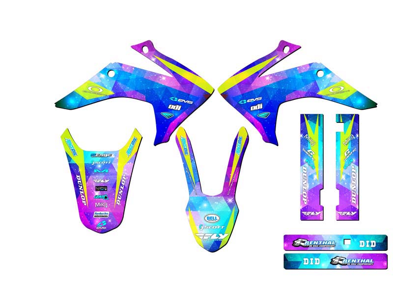 2015-2020 CRF 150 F SPACE KADET Galaxy Senge Graphics Kit Compatible with Honda - Picture 2 of 10