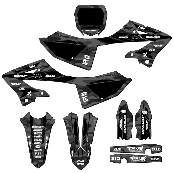 2022-2023 YZ 250 2-STROKE APACHE Grey Senge Graphics Kit Compatible with Yamaha - Picture 5 of 10