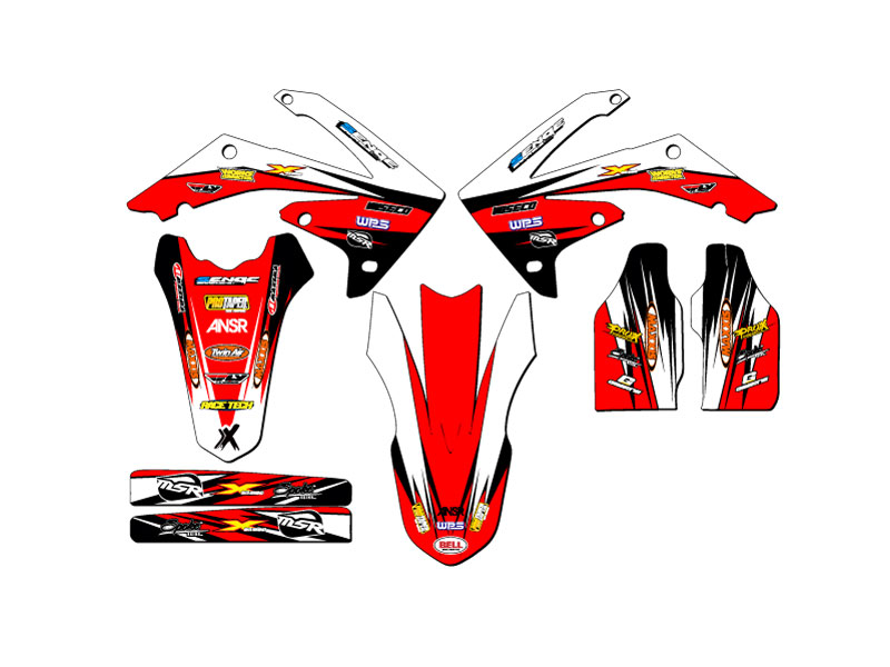 2010-2013 CRF 250 R VELOCITY Red Senge kit de gráficos compatible con Honda - Imagen 2 de 10