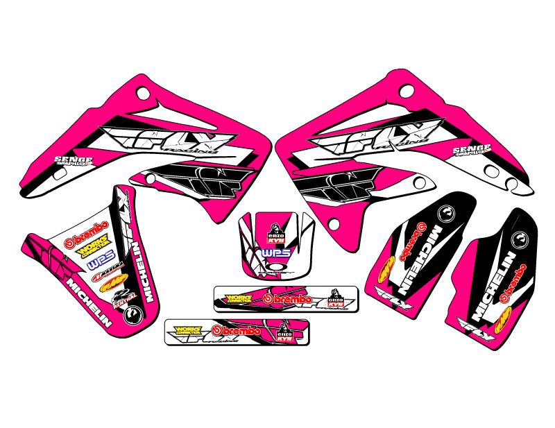 2003-2013 CR 85 13 FLY Pink Senge Graphics Kit Compatible with Honda - Picture 5 of 10