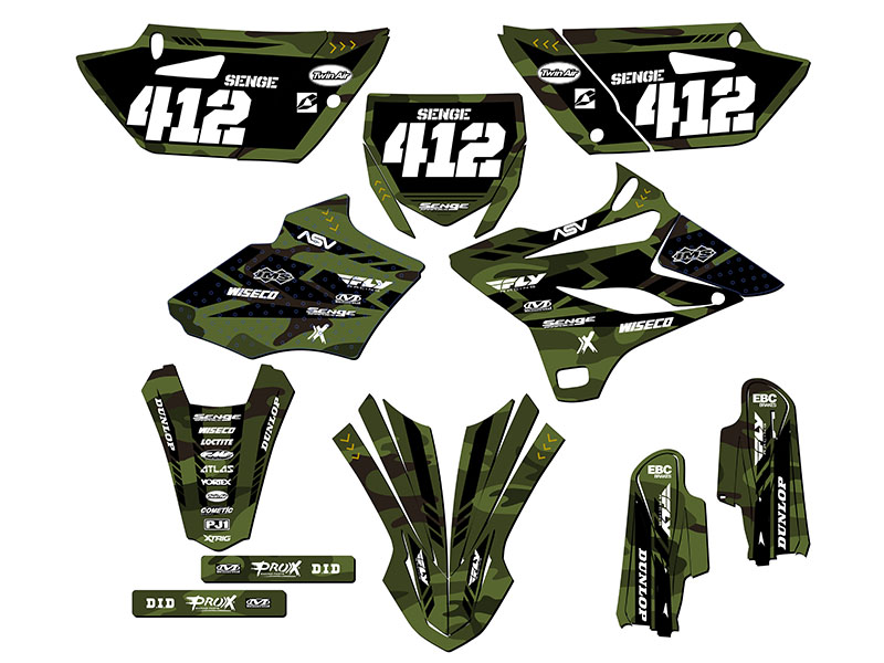 Kit de gráficos Senge verde Senge 2019-2021 YZ 85 APACHE compatible con Yamaha - Imagen 8 de 10