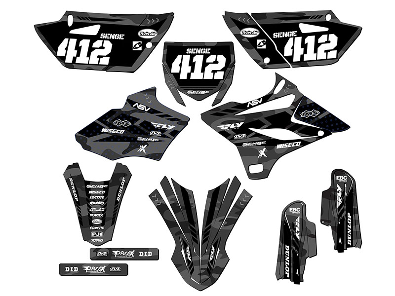 Kit de gráficos Senge YZ 85 APACHE 2019-2021 gris compatible con Yamaha - Imagen 8 de 10
