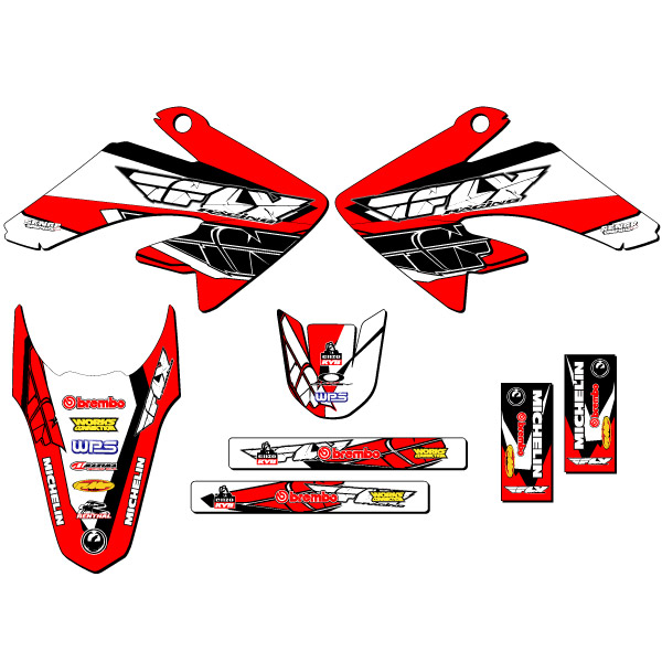2011-2016 CRF 80 13 FLY Red Senge Graphics Kit compatible con Honda - Imagen 2 de 10