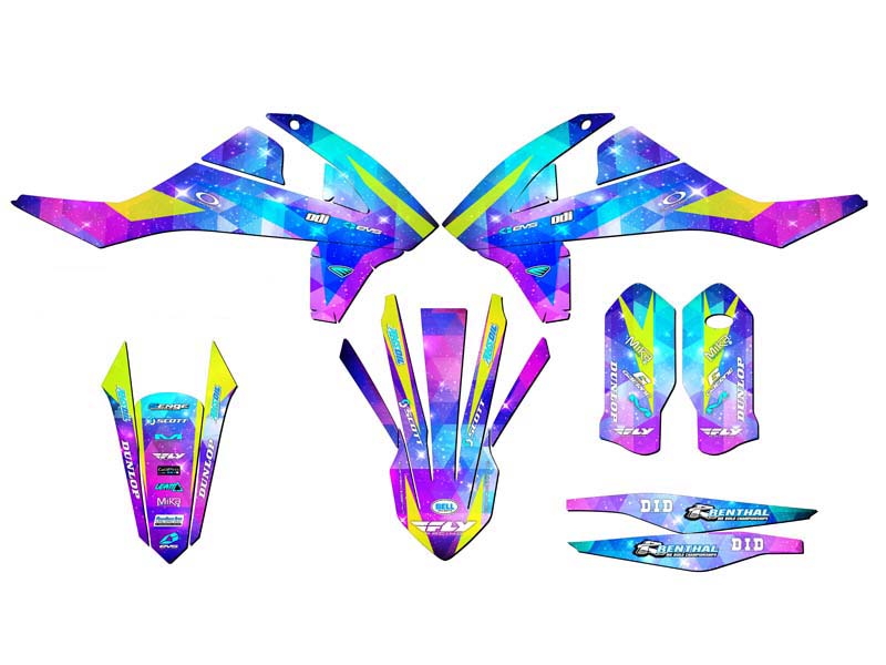 2016-2018 SXF SPACE KADET Galaxy Senge Graphics Kit Compatible with KTM - Bild 2 von 10