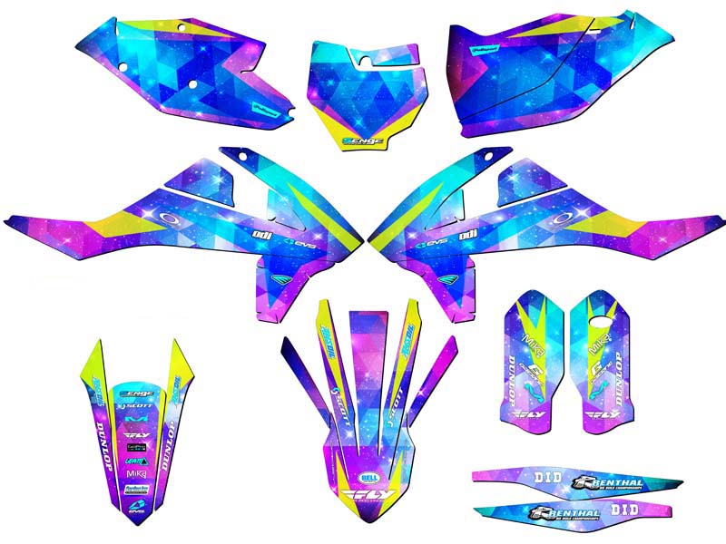 2016-2018 SXF SPACE KADET Galaxy Senge Graphics Kit Compatible with KTM - Bild 5 von 10