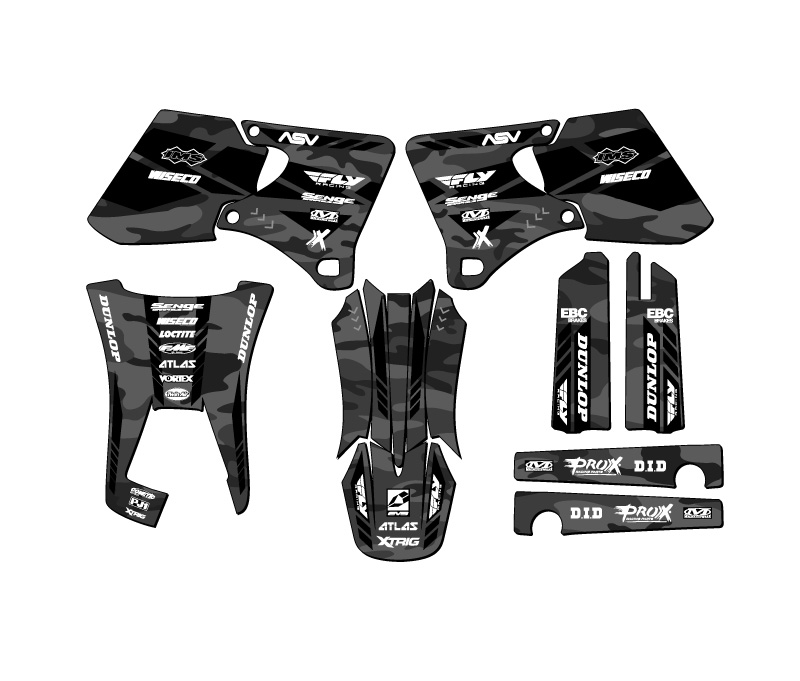1998-2002 WR 426 F APACHE Grey Senge Kit gráfico Compatible con Yamaha - Imagen 2 de 10