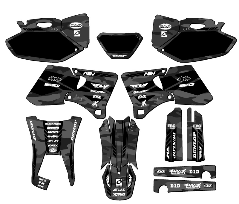 1998-2002 WR 426 F APACHE Grey Senge Kit gráfico Compatible con Yamaha - Imagen 5 de 10