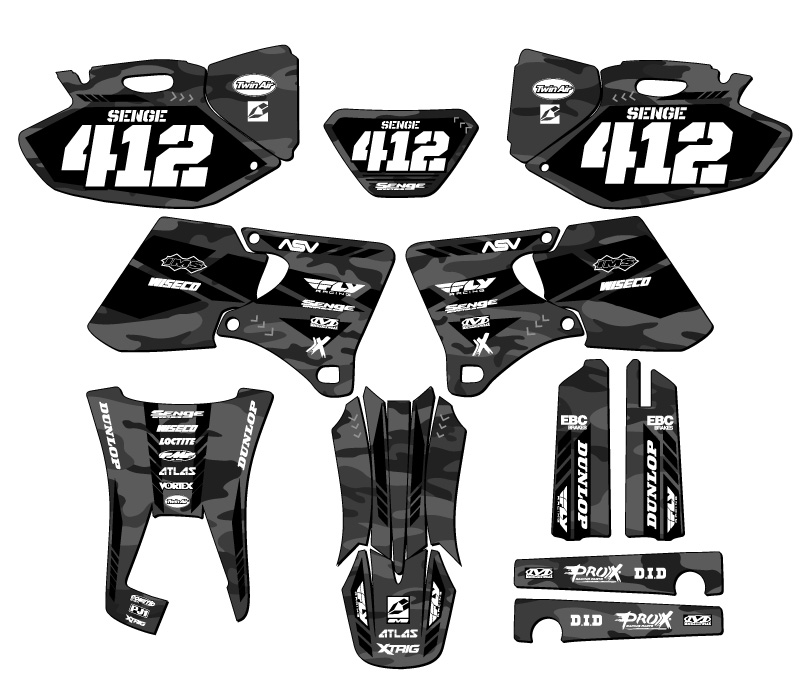 1998-2002 WR 426 F APACHE Grey Senge Kit gráfico Compatible con Yamaha - Imagen 8 de 10
