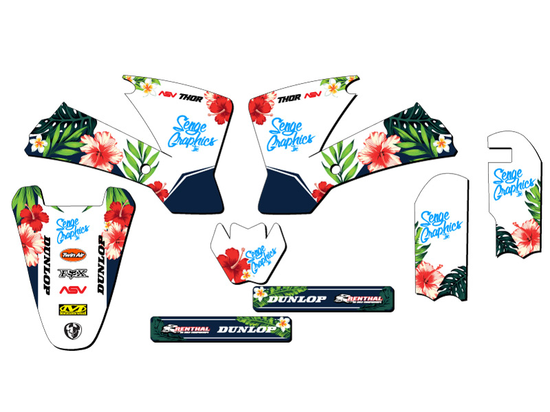 2002-2008 SX 65 TROPIC White Senge Graphics Kit Compatible with KTM - Picture 2 of 10