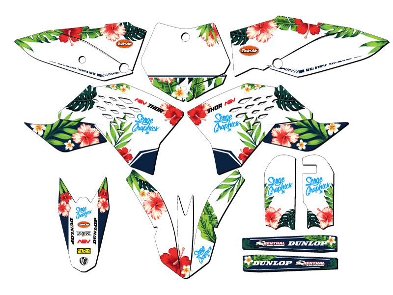 2009-2015 SX 65 TROPIC White Senge Graphics Kit Compatible with KTM - Picture 5 of 10