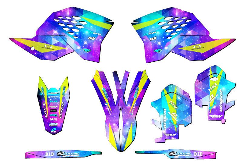 2007-2010 SX SPACE KADET Galaxy Senge Graphics Kit Compatible with KTM - Picture 2 of 10