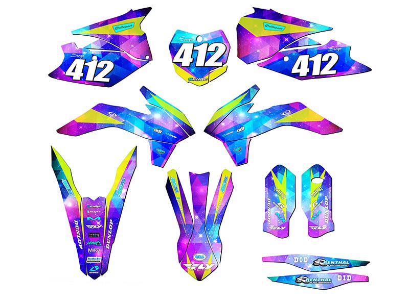 Kit de gráficos SX SPACE KADET Galaxy Senge 2015 compatible con KTM - Imagen 8 de 10