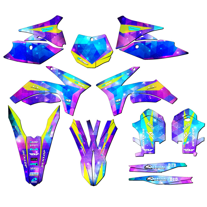 2011-2012 XCF SPACE KADET Galaxy Senge Graphics Kit Compatible with KTM - Picture 5 of 10