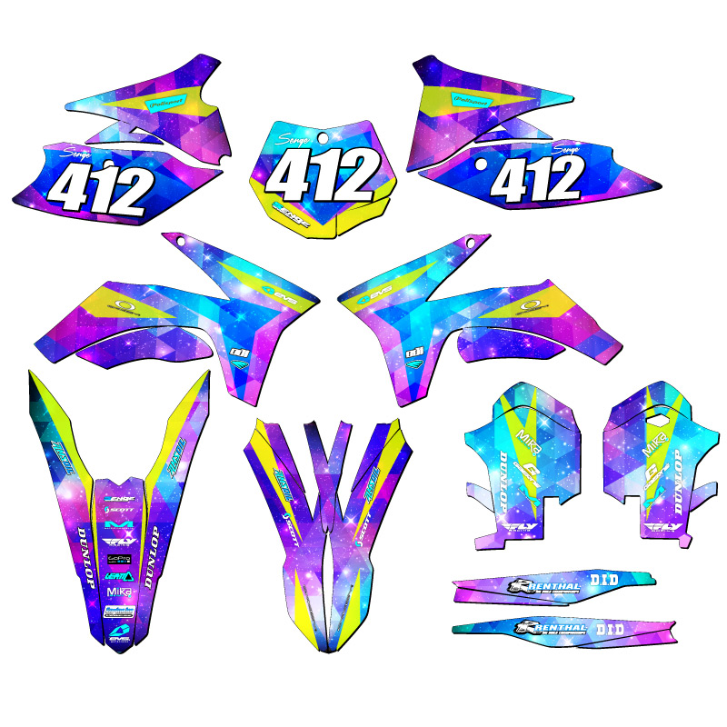 2011-2012 XCF SPACE KADET Galaxy Senge Graphics Kit Compatible with KTM - Picture 8 of 10