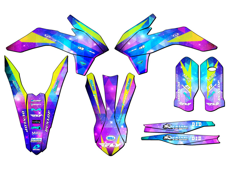 XCF SPACE KADET Galaxy Senge 2015 kit de gráficos compatible con KTM - Imagen 2 de 10