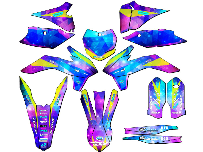 XCF SPACE KADET Galaxy Senge 2015 kit de gráficos compatible con KTM - Imagen 5 de 10