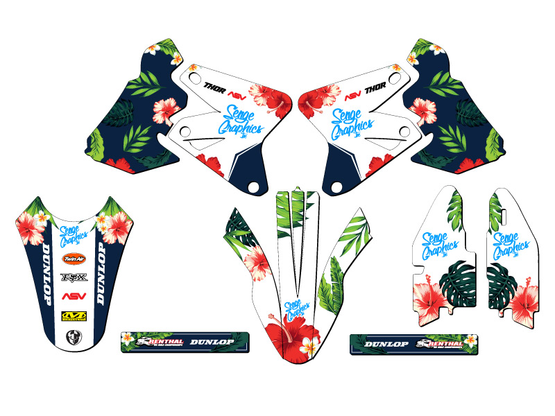 2005-2023 DRZ 400 SM TROPIC White Senge Graphics Kit Compatible with Suzuki - Picture 2 of 10