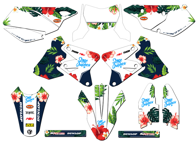 2005-2023 DRZ 400 SM TROPIC White Senge Graphics Kit Compatible with Suzuki - Picture 5 of 10