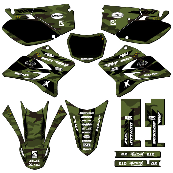 2005-2022 TTR 230 APACHE Green Senge Graphics Kit Compatible with ...