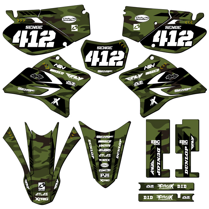 2005-2022 TTR 230 APACHE Green Senge Graphics Kit Compatible with ...