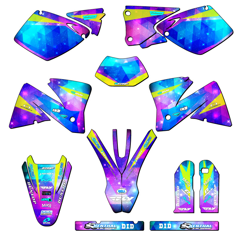 2001-2002 EXC SPACE KADET Galaxy Senge Graphics Kit Compatible with KTM - Picture 5 of 10