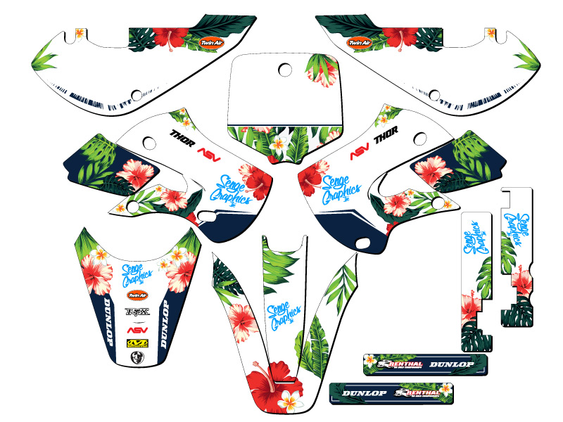 Kit de Gráficos Senge Blanco Todos los Años RM 65 TROPICAL Compatible con Suzuki - Imagen 2 de 10